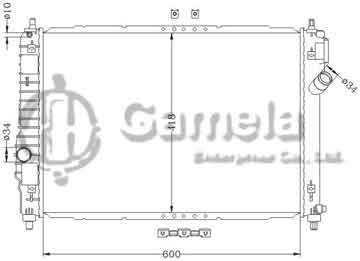 6111043NA - Radiator for DAEWOO KALOS '09-2010 AVEO MT