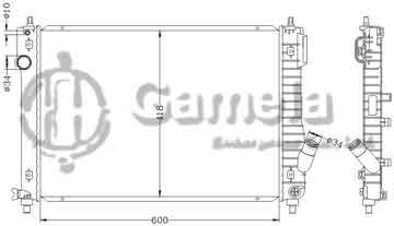 6111046NA - Radiator for DAEWOO KALOS’ 09-2010 AVEO MT