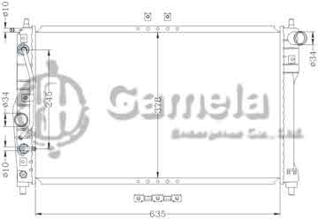 6111051NA - Radiator for DAEWOO LANOS ' 97 - AT OEM: 96182260