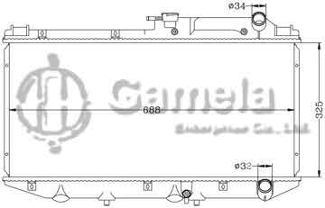 6112004N - Radiator for TOYOTA CAMRY '87-91 VZV21 MT OEM: 16400-62011