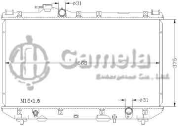 6112006AN - Radiator for TOYOTA CAMRY '90-94 SV30/SV35 MT