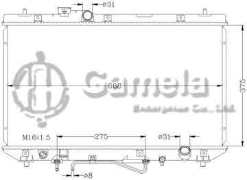 6112007N - Radiator for TOYOTA CAMRY '92-94 SV40 AT OEM: 16400-7A140