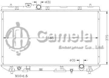 6112008N - Radiator for TOYOTA CAMRY '92-94 SV40 MT OEM: 16400-7A130