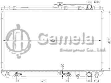 6112013N - Radiator for TOYOTA CAMRY '92-96 VCV10 AT OEM: 16400-62100 DPI: 1303