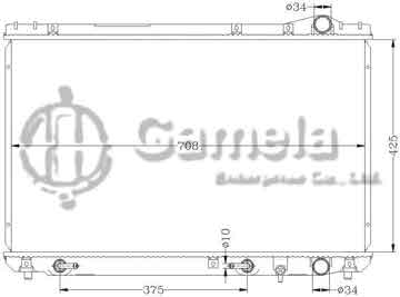 6112019N - Radiator for TOYOTA CAMRY '92-96 VCV10 AT OEM: 16400-62150/62160