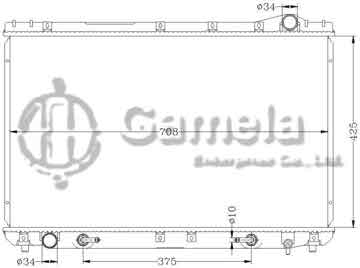 6112021N - Radiator for TOYOTA CAMRY '95-96 MCV/MCX10 AT OEM: 16400-20050/20060 DPI: 1746