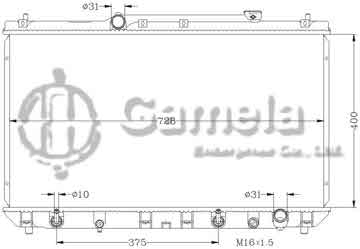 6112029N - Radiator for TOYOTA CAMRY '97-00 SXV20 AT OEM: 16400-7A300/03150 DPI: 1909