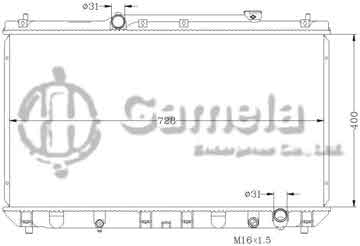 6112030N - Radiator for TOYOTA CAMRY '97-00 SXV20 MT OEM: 16400-7A290/03140 DPI: 2005