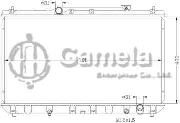 6112032N - Radiator for TOYOTA CAMRY '97-00 SXV20 MT OEM: 16400-7A290/03140 DPI: 2005