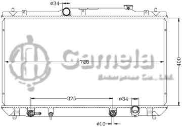 6112045N - Radiator for TOYOTA CAMRY '04 SOLARA AT OEM: 16400-0H050/0H070 DPI: 2623