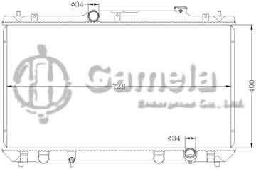 6112046N - Radiator for TOYOTA CAMRY '04 SOLARA MT OEM: 16400-0H040/0H060