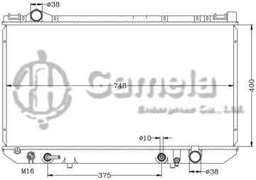 6112049N - Radiator for TOYOTA LEXUS '90-94 LS400/UCF10 AT OEM: 16400-50020/50021 DPI: 1304