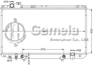 6112051N - Radiator for TOYOTA LEXUS '95-98 JZS149 AT OEM: 16400-46230/46270 DPI: 1854