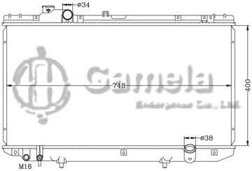 6112058N - Radiator for TOYOTA LEXUS '99 JZS161 MT OEM: 16400-46580