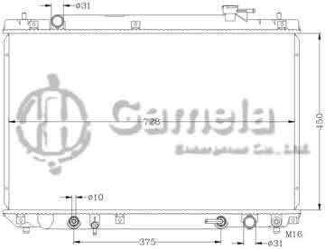 6112061N - Radiator for TOYOTA LEXUS '95-99 RX300 AT OEM: 16400-7A550 DPI: 2453