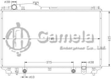 6112063N - Radiator for TOYOTA LEXUS '01-03 LS430 AT OEM: 16400-50230/50250 DPI: 2418 2419