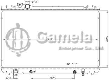 6112081N - Radiator for TOYOTA CROWN LXS11 '95-99 AT OEM: 16400-5B400