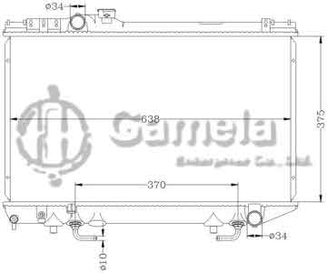 6112096N - Radiator for TOYOTA SUPRA '86-93 MA70/GA70 AT OEM: 16400-42141 DPI: 169