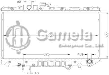 6112099N - Radiator for TOYOTA CARINA '89-91 ST170 AT OEM: 16400-74320 DPI: 836