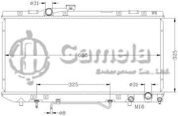 6112104N - Radiator for TOYOTA CELICA '89-93 ST180 AT OEM: 16400-74500 DPI: 1174