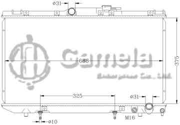 6112115N - Radiator for TOYOTA CARINA '92-94 CT190 AT OEM: 16400-64740/64790