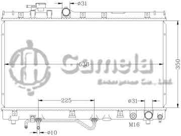 6112117N - Radiator for TOYOTA CELICA/CARINA '94-97 ST200 AT OEM: 16400-7A070/7A090 DPI: 1575/1958