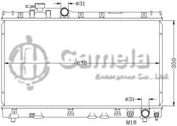 6112120AN - Radiator for TOYOTA CELICA/CARINA '94-97 ST200 MT OEM: 16400-7A060/7A080