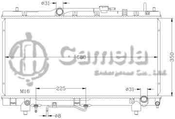 6112125N - Radiator for TOYOTA CARINA '97 ST210 AT OEM: 16400-7A200/7A201