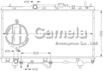 6112127N - Radiator for TOYOTA CARINA '96-01 AT210 AT OEM: 16400-16580/16581/16800