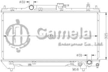 6112136N - Radiator for TOYOTA AVENSIS '01 ST220 MT OEM: 16400-0D080