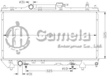 6112137N - Radiator for TOYOTA AVENSIS '01 AT220 AT OEM: 16400-02280