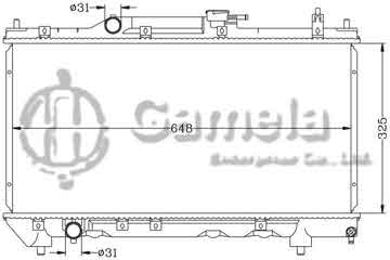 6112138N - Radiator for TOYOTA AVENSIS '01 AT220 MT OEM: 16400-02270