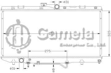 6112149N - Radiator for TOYOTA COROLLA '92-94 AT OEM: 16400-16301/16311 DPI: 1407