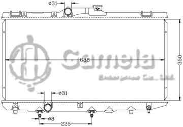 6112151N - Radiator for TOYOTA COROLLA '92-97 AE100 AT OEM: 16400-15510 DPI: 1409