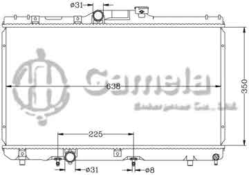 6112159N - Radiator for TOYOTA COROLLA '92-01 AE110 AT OEM: 16400-15500/15700 DPI: 1408