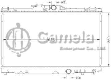 6112162N - Radiator for TOYOTA COROLLA '97-02 AE115 MT OEM: 16400-0D030/0D080