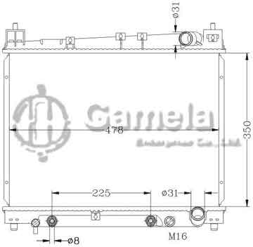 6112177N - Radiator for TOYOTA ECHO YARIS KAPALI AT OEM: 16400-21070 DPI: 2305