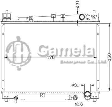 6112178N - Radiator for TOYOTA ECHO YARIS KAPAL MT OEM: 16400-21080 DPI: 2304