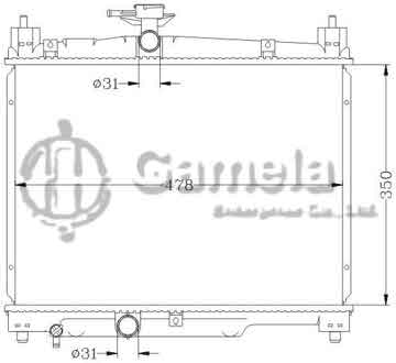 6112180N - Radiator for TOYOTA ECHO YARIS KAPALI MT OEM: 16400-23080/23100