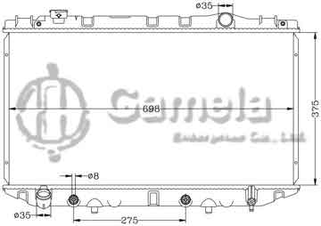 6112185AN - Radiator for TOYOTA CRESSIDA '89-92 S/R/YX80 AT OEM: 16400-35480