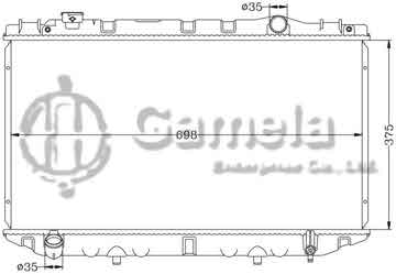 6112186AN - Radiator for TOYOTA CRESSIDA '89-92 S/R/YX80 MT OEM: 16400-35470