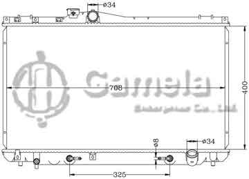 6112195AN - Radiator for TOYOTA CRESSIDA '92-94 GX90 AT OEM: 16400-70010/70050