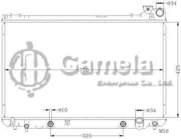 6112203AN - Radiator for TOYOTA CROWN '98-00 JZS175 AT OEM: 16400-46630