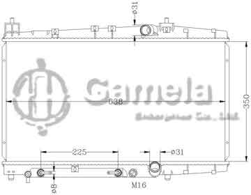 6112221N - Radiator for TOYOTA PROBOX/SUCCEED VAN '02-03 AT OEM: 16400-21210