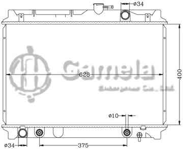 6112225N - Radiator for TOYOTA CONDOR SUBE 7K/HILUX SURF AT