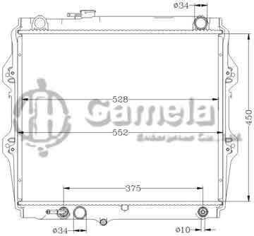 6112231N - Radiator for TOYOTA HILUX RZN149R PETROL '97 AT OEM: 16400-75270