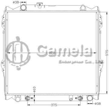 6112237N - Radiator for TOYOTA PRADO '95-98 KZN 1KZ AT OEM: 16400-67130