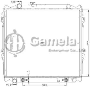 6112239N - Radiator for TOYOTA PRADO '95-98 KZN AT OEM: 16400-67120/67140