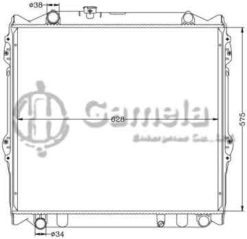 6112240N - Radiator for TOYOTA PRADO '95-98 KZN MT OEM: 16400-67130/67110