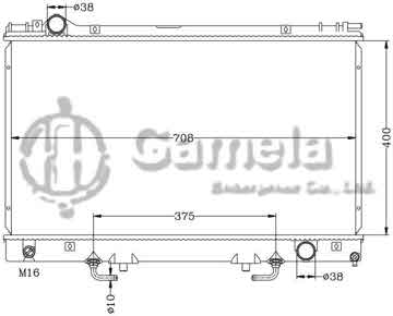 6112243AN - Radiator for TOYOTA LEXUS '95-98 LS400/UCF20 AT OEM: 16400-50130 DPI: 2058